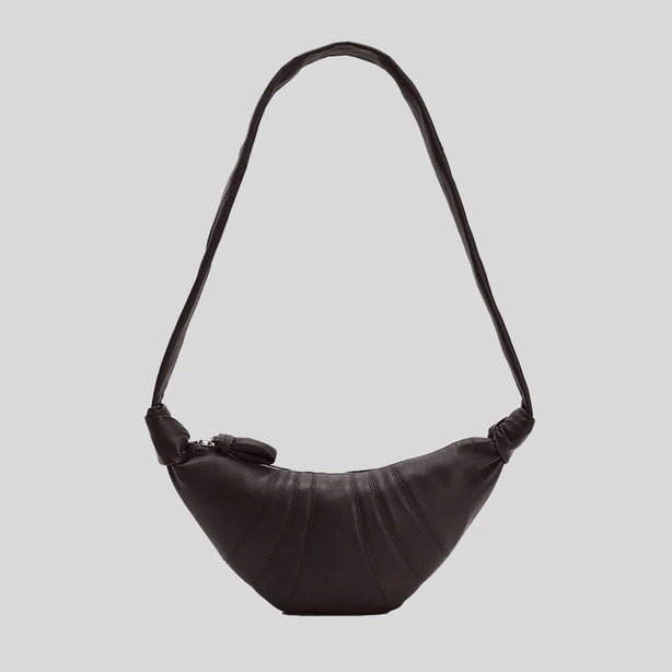 LEMAIRE Small Croissant Bag Soft Nappa Leather Dark Chocolate RS-BG0003LL095