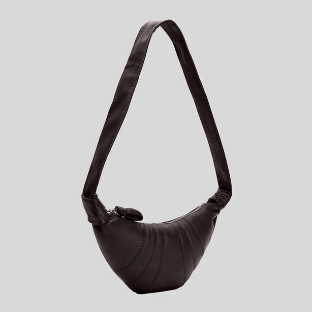 LEMAIRE Small Croissant Bag Soft Nappa Leather Dark Chocolate RS-BG0003LL095