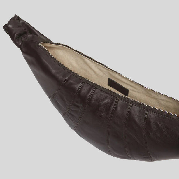 LEMAIRE Small Croissant Bag Soft Nappa Leather Dark Chocolate RS-BG0003LL095