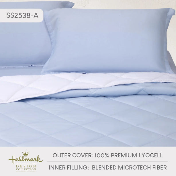 Hallmark Lyocell Comforter Quilt - Sky Blue