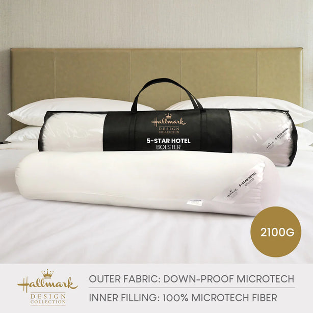 Hallmark 5-Star Hotel Down-Proof Comfy Fiber Bolster