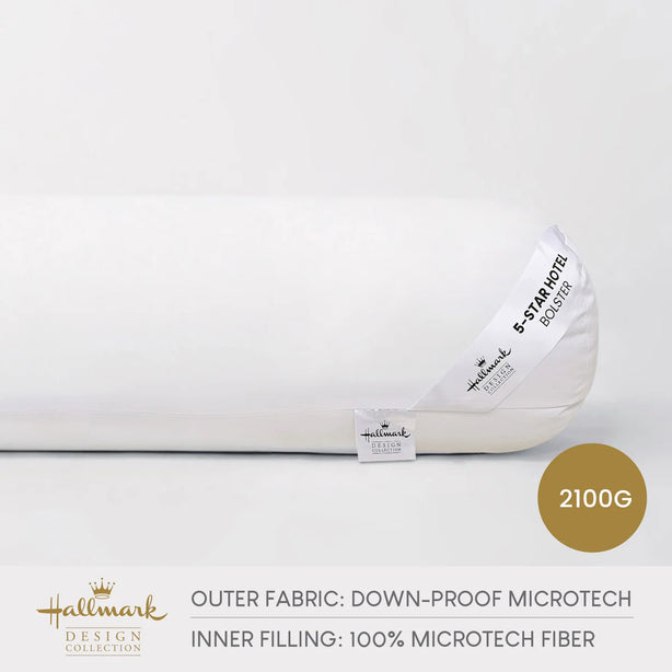 Hallmark 5-Star Hotel Down-Proof Comfy Fiber Bolster