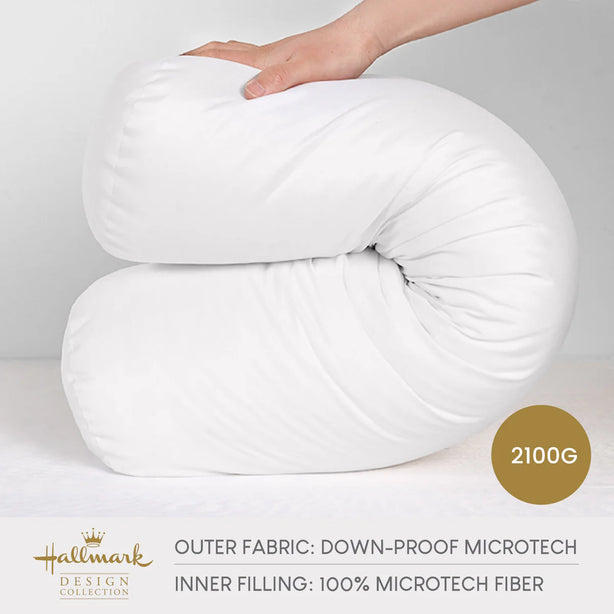 Hallmark 5-Star Hotel Down-Proof Comfy Fiber Bolster