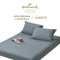 Hallmark Classix Smooth Lyocell 1200TC Plain Fitted Sheet Set - Grey