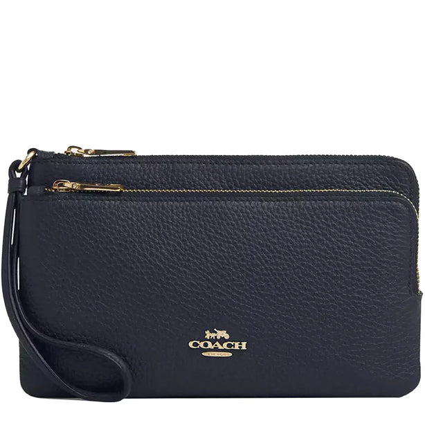 Coach Double Zip Wallet in Midnight CU919