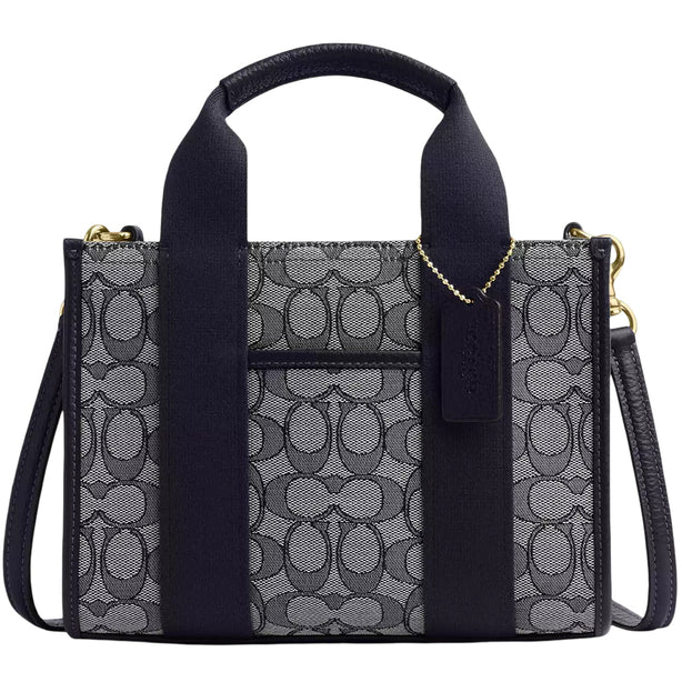 Coach Smith Tote Bag 24 In Signature Jacquard - Navy/ Midnight Navy CAR78