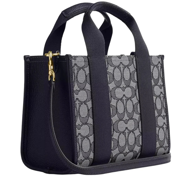 Coach Smith Tote Bag 24 In Signature Jacquard - Navy/ Midnight Navy CAR78