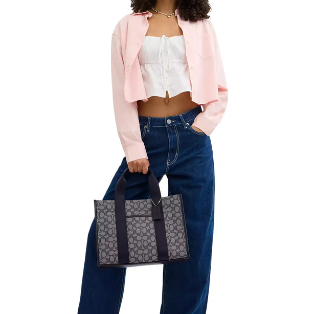 Coach Smith Tote Bag In Signature Jacquard - Navy/ Midnight Navy CY367