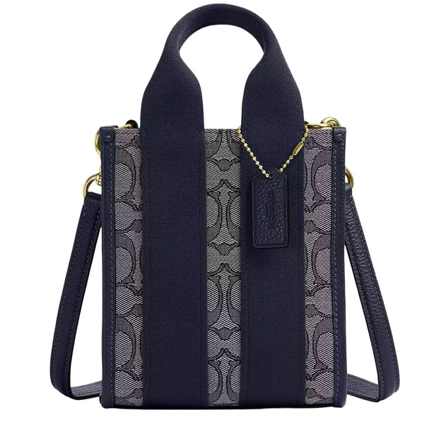 Coach Smith Mini Tote Bag In Signature Jacquard - Navy/ Midnight Navy CCL75