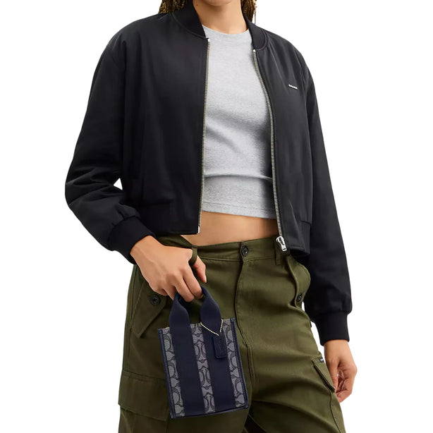Coach Smith Mini Tote Bag In Signature Jacquard - Navy/ Midnight Navy CCL75