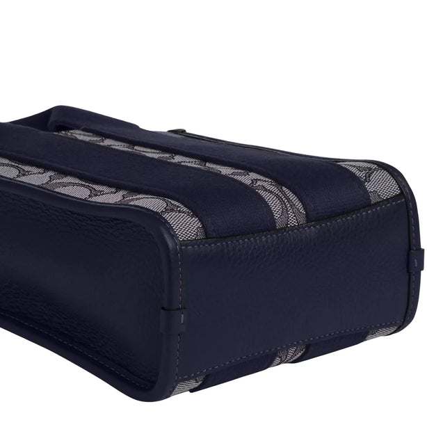 Coach Smith Mini Tote Bag In Signature Jacquard - Navy/ Midnight Navy CCL75