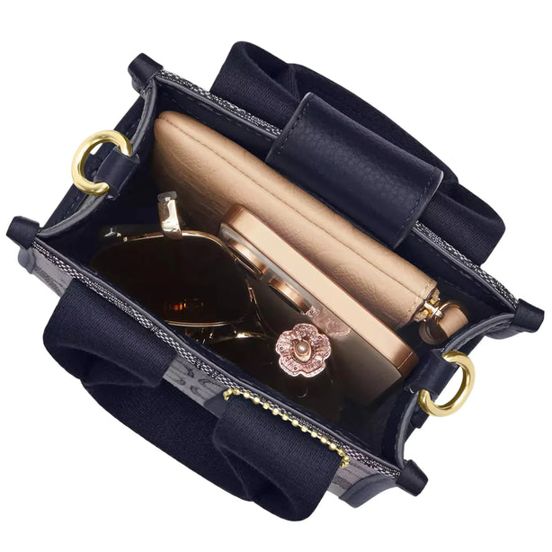 Coach Smith Mini Tote Bag In Signature Jacquard - Navy/ Midnight Navy CCL75