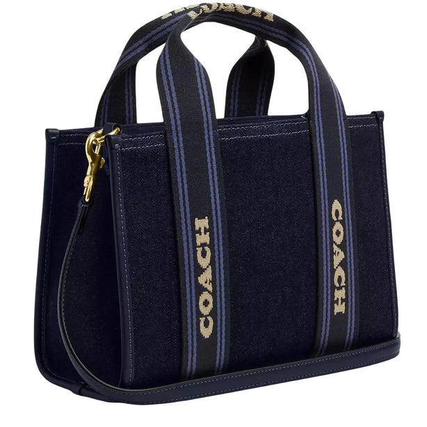 Coach Smith Tote Bag 24 In Regenerative Cotton - Dark Denim Multi CCL67