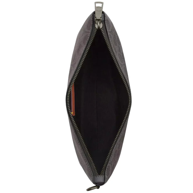Coach Pouch In Signature Canvas - Grey/ Charcoal CCF32
