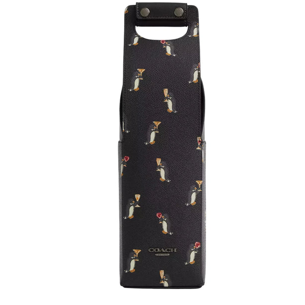 Coach Wine Carrier Bag With Penguin Print - Black Multi CCP89