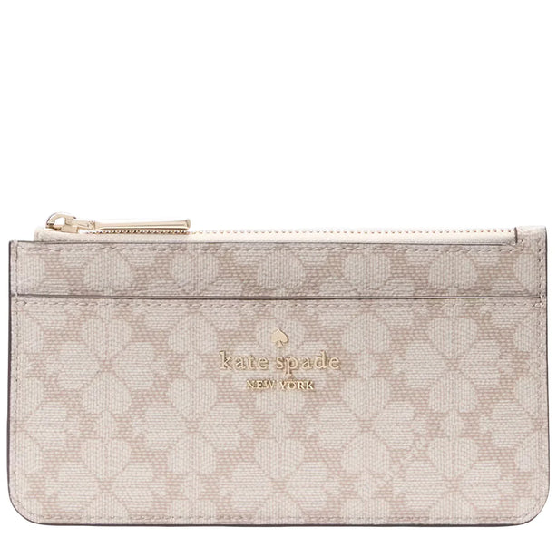 Kate Spade Spade Flower Large Slim Card Holder - Dark Beige Multi KK895