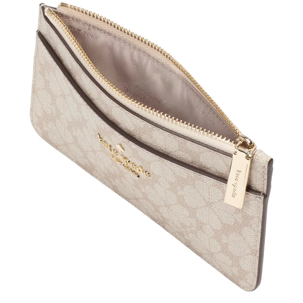 Kate Spade Spade Flower Large Slim Card Holder - Dark Beige Multi KK895