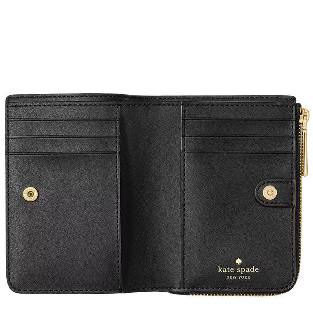 Kate Spade Spade Flower Small L-Zip Wallet - Black KK894