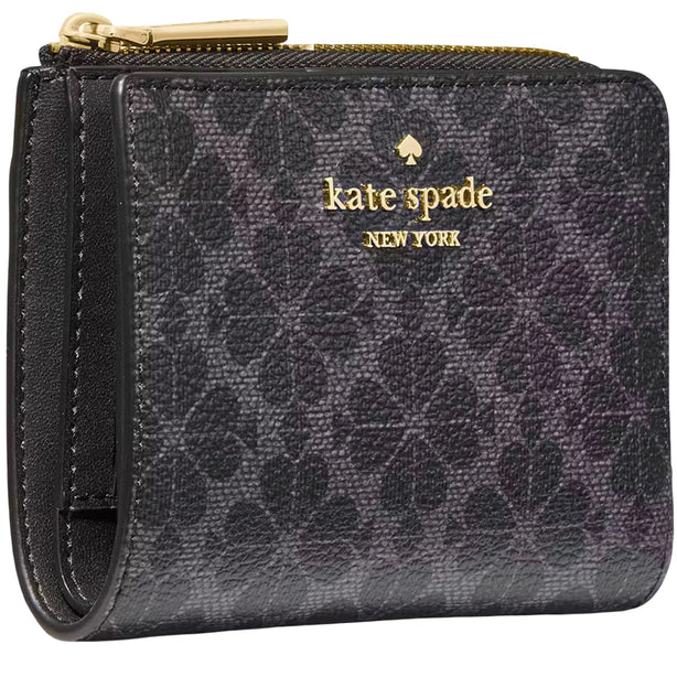 Kate Spade Spade Flower Small L-Zip Wallet - Black KK894