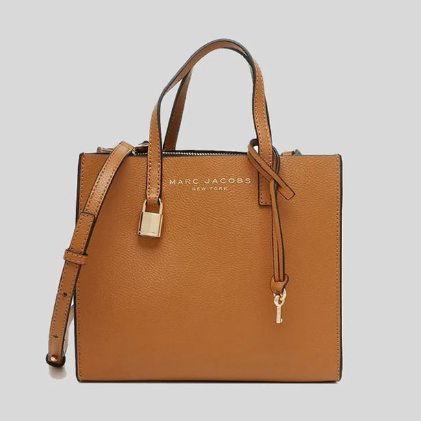 MARC JACOBS Mini Grind Coated Leather Tote Smoked Almond RS-M0015685