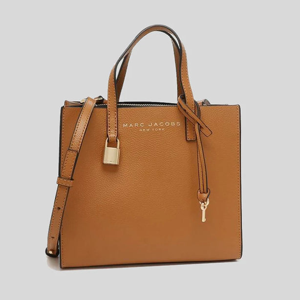 MARC JACOBS Mini Grind Coated Leather Tote Smoked Almond RS-M0015685