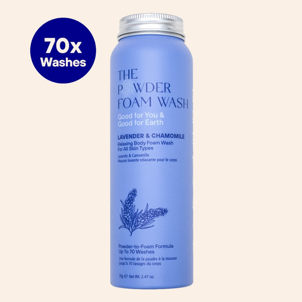 The Powder Shampoo - Relaxing Night Body Foam Wash  (Butterfly Pea Flower, Lavender & Chamomile) 70g