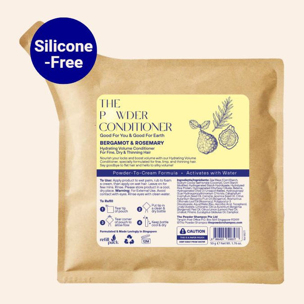 The Powder Shampoo - 50g Refill Pouch -Hydrating Volume Conditioner (Bergamot & Rosemary)