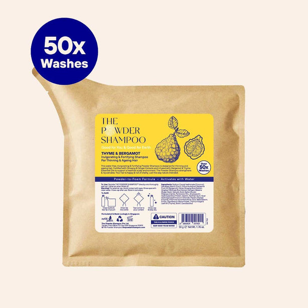 The Powder Shampoo - 50g Refill Pouch - Invigorating & Stimulating Shampoo