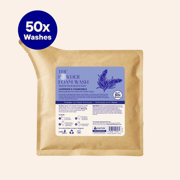 The Powder Shampoo - 50g Refill Pouch - Relaxing Night Body Foam Wash