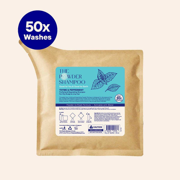 The Powder Shampoo - 50g Refill Pouch - Purifying & Regulating Shampoo