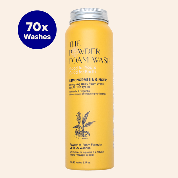 The Powder Shampoo - Energising Day Body Foam Wash  (Lemongrass, Turmeric, Ginger) 70g