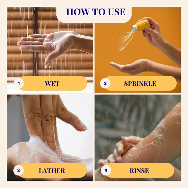 The Powder Shampoo Energising Body Foam Wash To Awaken Your Senses 20g