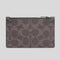 COACH Zip Card Case In Signature Canvas Grey/Charcoal RS-CV764