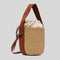CHLOE Small Horse Medal Basket In Natural Fibers Sepia Brown RS-CHC25SS592O8227S