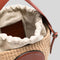 CHLOE Small Horse Medal Basket In Natural Fibers Sepia Brown RS-CHC25SS592O8227S