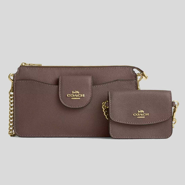COACH Poppy Crossbody Bag Dark Stone RS-CCK65