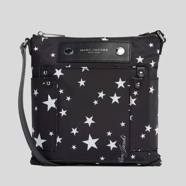 MARC JACOBS Star Print Preppy Nylon Swing Pack Bag Black Multi RS-4R5HCR078H02