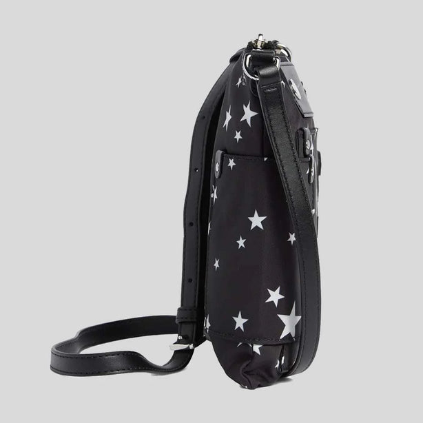 MARC JACOBS Star Print Preppy Nylon Swing Pack Bag Black Multi RS-4R5HCR078H02