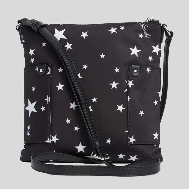 MARC JACOBS Star Print Preppy Nylon Swing Pack Bag Black Multi RS-4R5HCR078H02