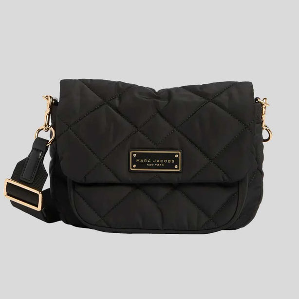 MARC JACOBS Quilted Nylon Utility Messenger Bag Black RS-4F5HMS018H02