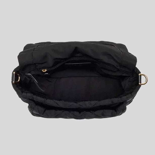 MARC JACOBS Quilted Nylon Utility Messenger Bag Black RS-4F5HMS018H02