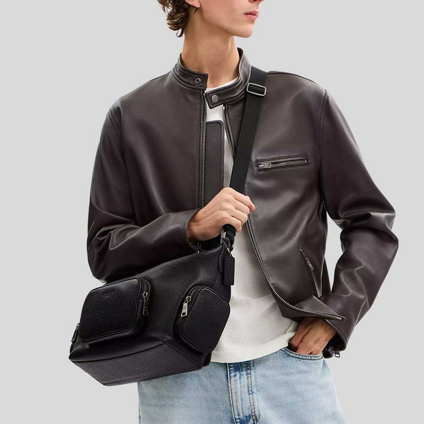 COACH Finn Crossbody Bag With Pockets Black RS-CCG15
