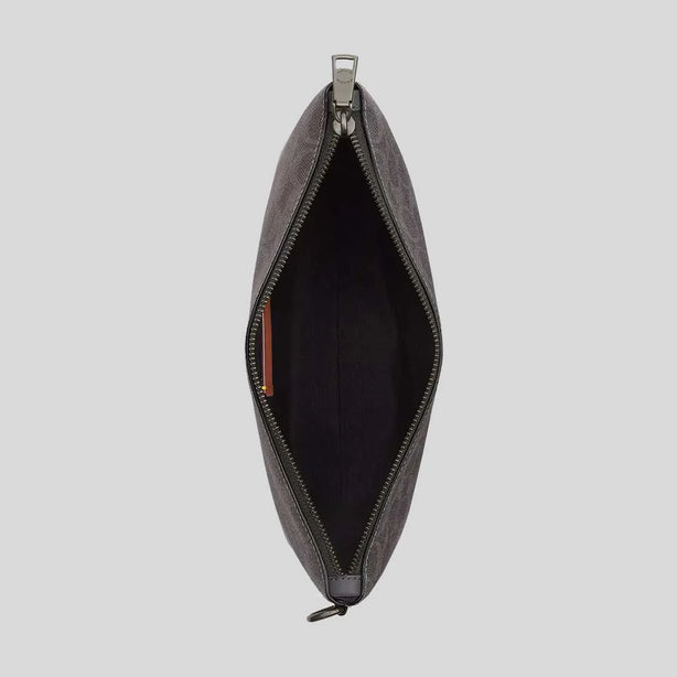COACH Pouch In Signature Canvas Grey/Charcoal RS-CCF32