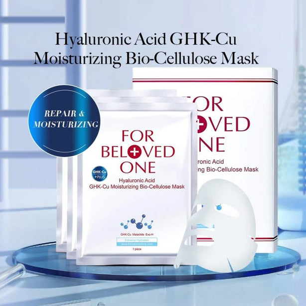 FOR BELOVED ONE - Taiwan 3 Pcs/Box Hyaluronic Acid GHK-Cu Moisturizing Bio-Cellulose Mask