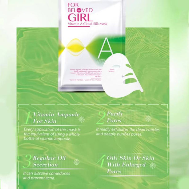 FOR BELOVED GIRL - Taiwan 3 Pcs/Box Vitamin A Cloud-Silk Mask Control Oil & Moisturize