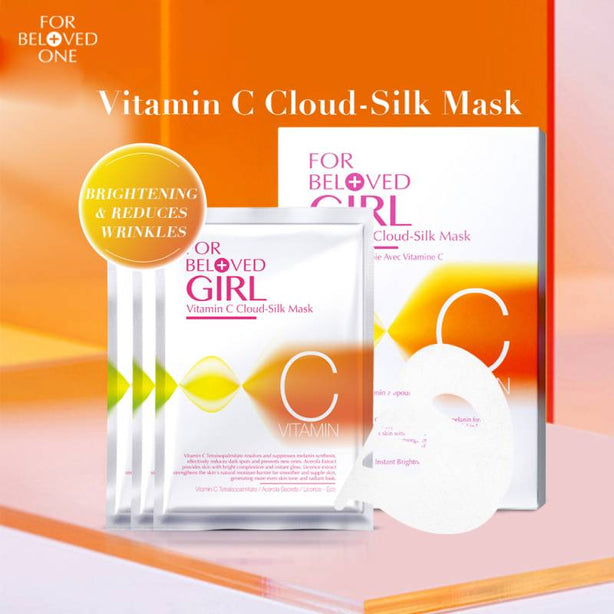 FOR BELOVED GIRL - Taiwan 3 Pcs/Box Vitamin C Cloud-Silk Mask For Dull Skin & Uneven Skin Tone