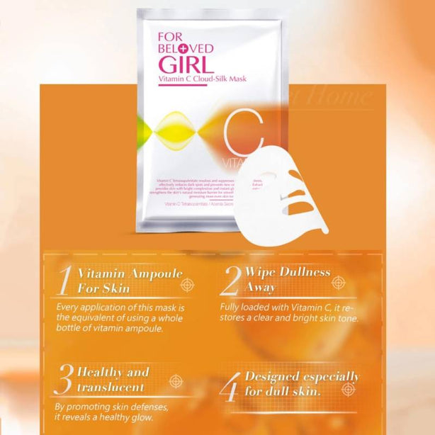 FOR BELOVED GIRL - Taiwan 3 Pcs/Box Vitamin C Cloud-Silk Mask For Dull Skin & Uneven Skin Tone
