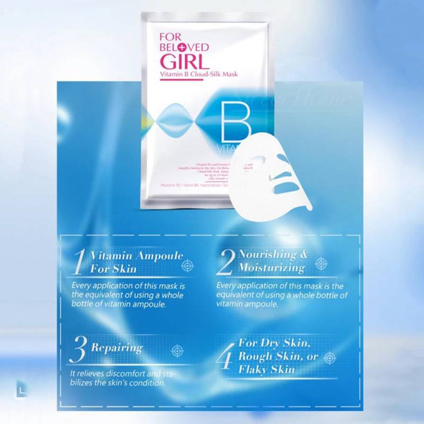 FOR BELOVED GIRL - Taiwan 3 Pcs/Box Vitamin B Cloud-Silk Mask For Dry Skin Deep Moisturize