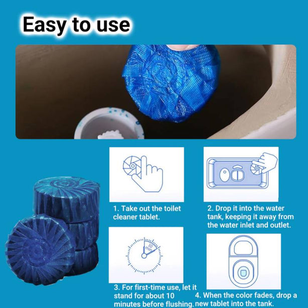 [2Pcs/Set] Magic Amah Automatic Toilet Bowl Cleaner -Toilet Cleaning Tablets Up To 350 Times