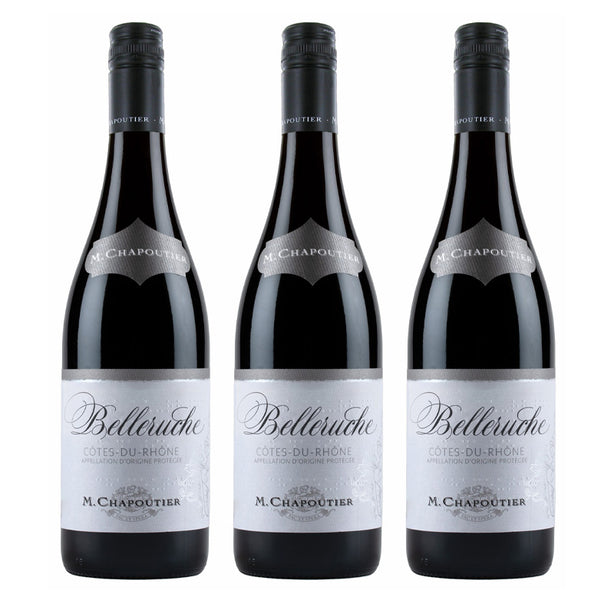 [BUNDLE OF 3] CHAPOUTIER COTE DU RHONE BELLERUCHE ROUGE 2024